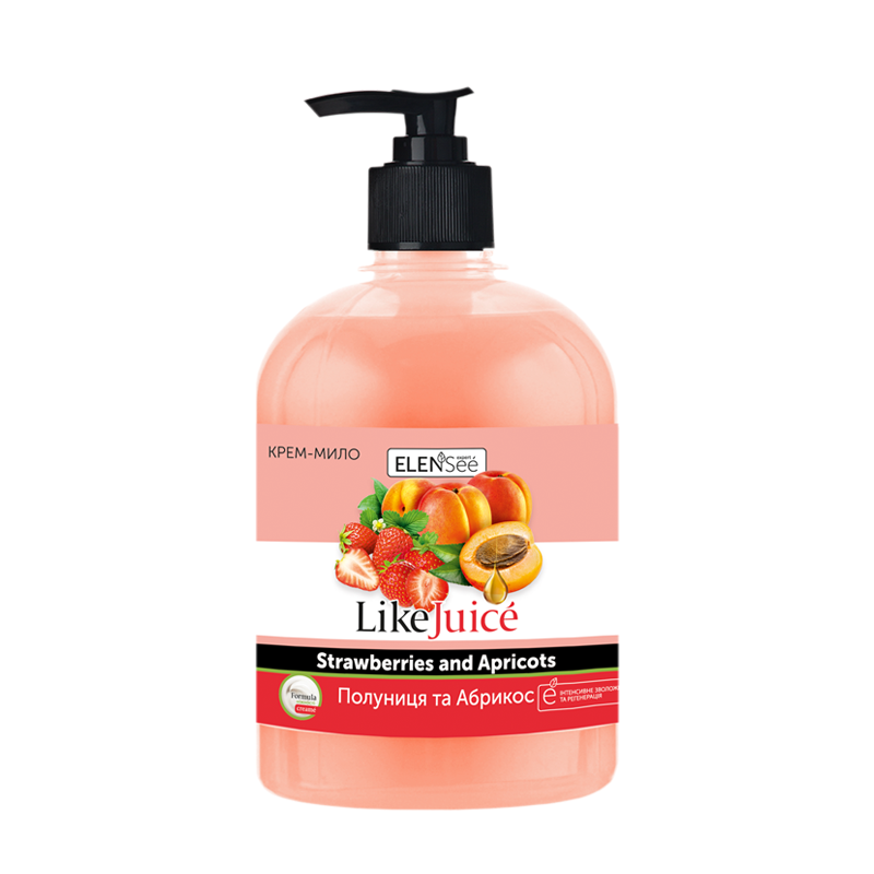 Мило рідке ELENSEE LIKE JUICE Полуниця та Абрикос (4820098542086), 0,5 л